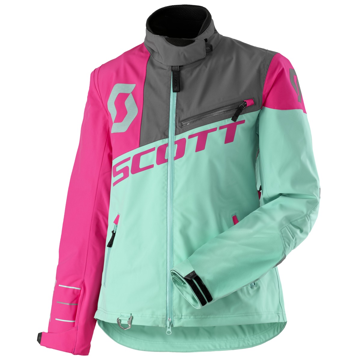 Scott Skoterjacka Comp Pro Shell Mintgrön/Neonrosa (Dam)
