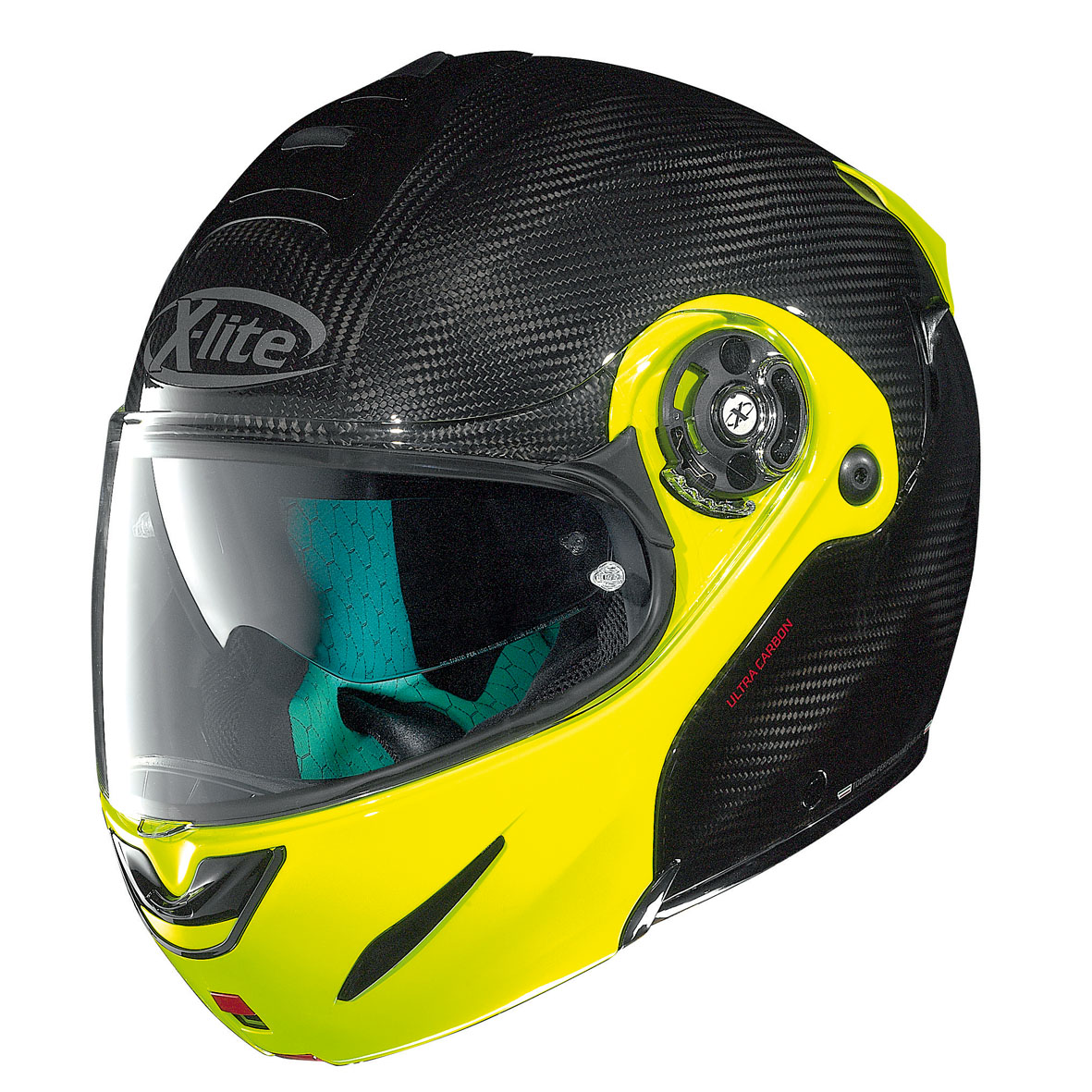 X-Lite Hjälm Öppningsbar X-1003 Ultra Carbon Dryad Fluogul