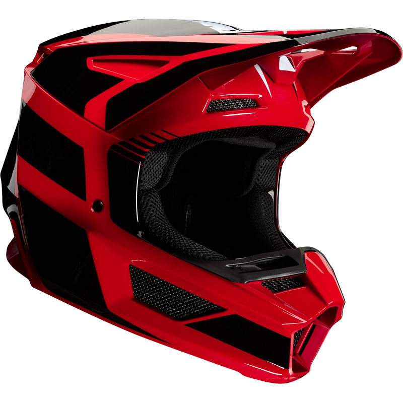 Fox Crosshjälm V2 Hayl Svart/Röd (Junior)