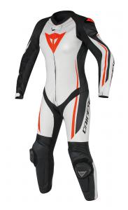 Dainese Skinnställ Assen Ventilerad Vit/Svart/Fluoröd Raceställ (dam)