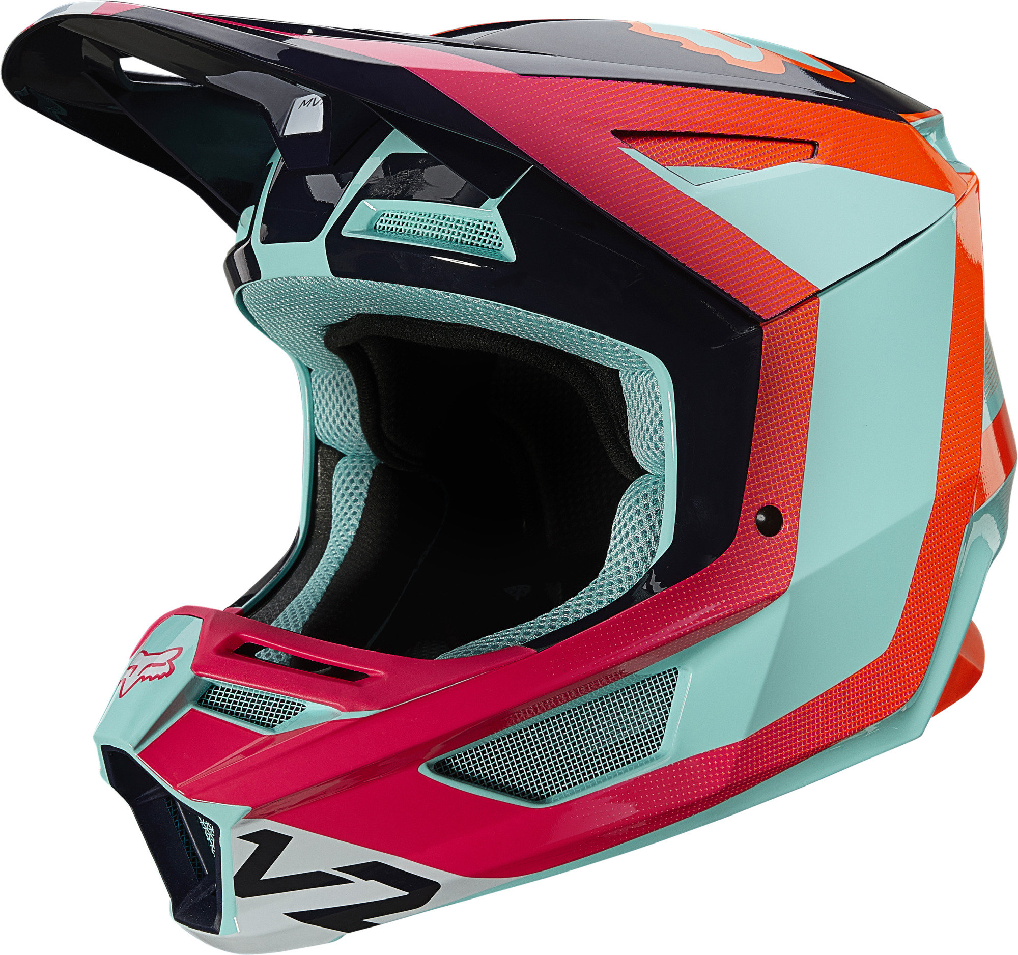 Fox Crosshjälm V2 Voke Aqua bild 2