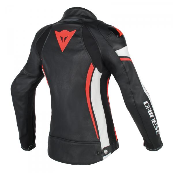 Dainese Skinnjacka Assen Svart/Vit/Fluoröd (Dam) bild 2