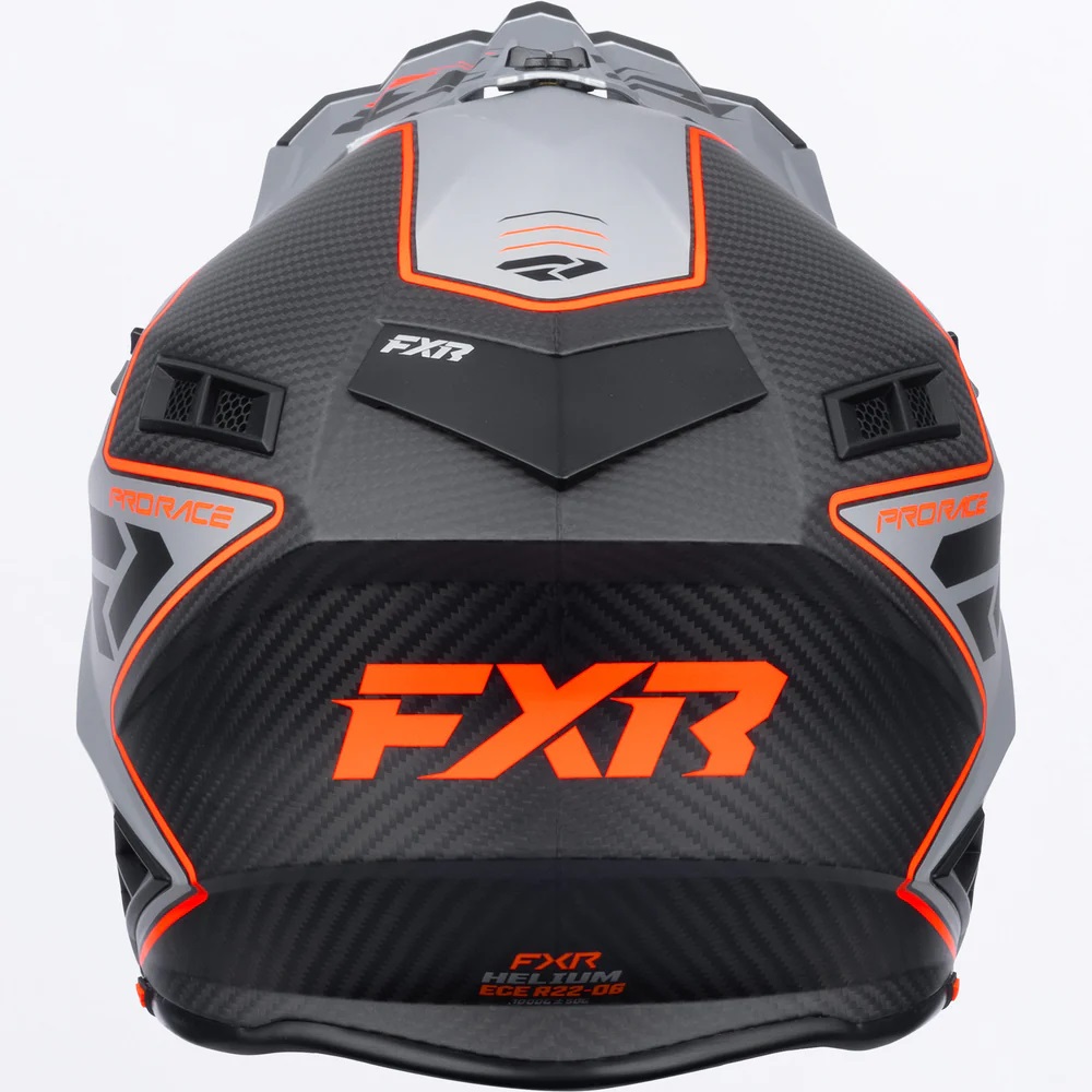 FXR Crosshjälm Helium Carbon MX Silver/Orange bild 4