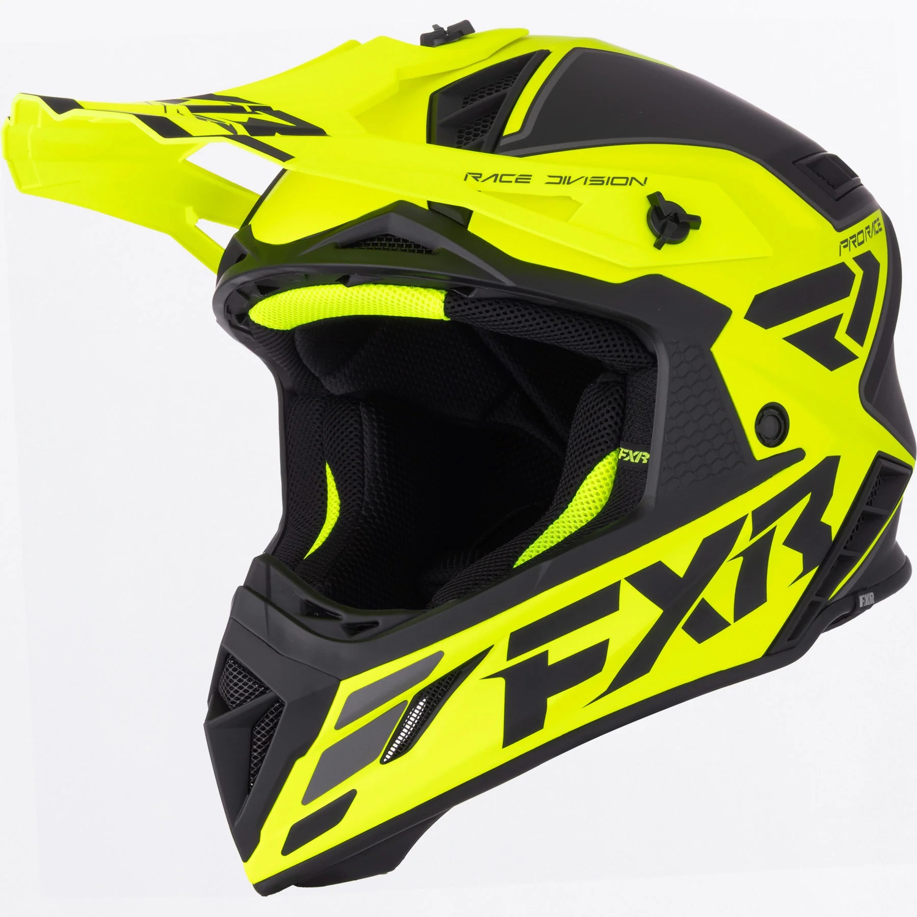 FXR Crosshjälm Helium MX Fluogul/Svart/Grå (Matt)