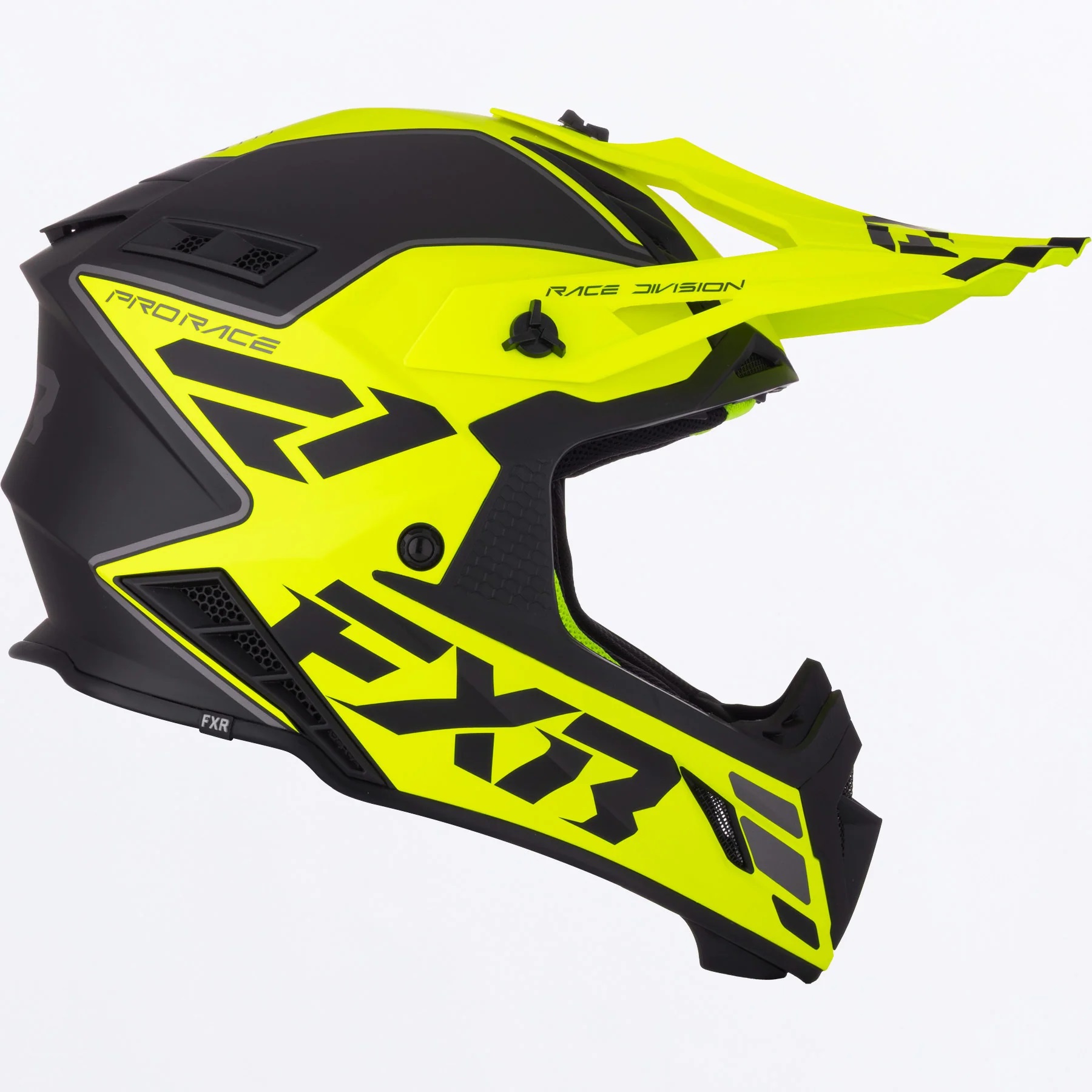 FXR Crosshjälm Helium MX Fluogul/Svart/Grå (Matt) bild 2