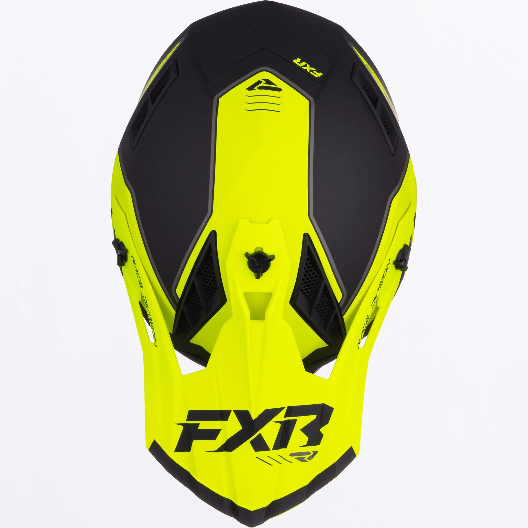 FXR Crosshjälm Helium MX Fluogul/Svart/Grå (Matt) bild 4
