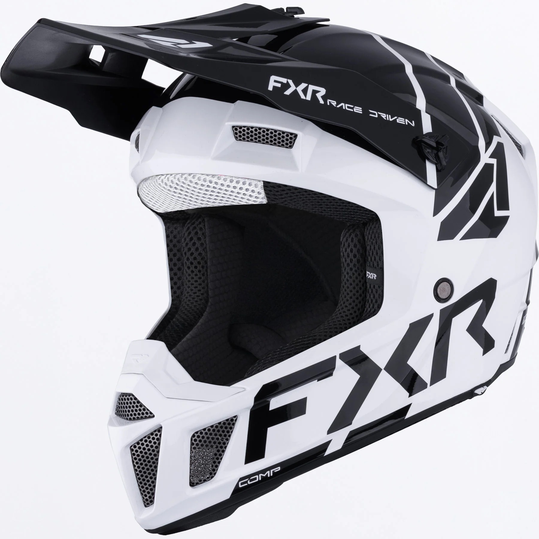 FXR Crosshjälm Clutch Vit/Svart (Barn)