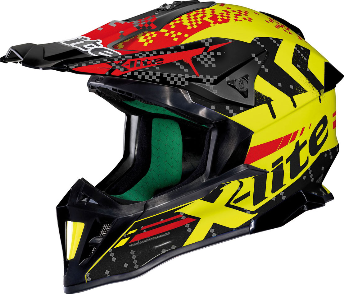 X-Lite Crosshjälm X-502 Nac-Nac Svart/Fluogul/Röd