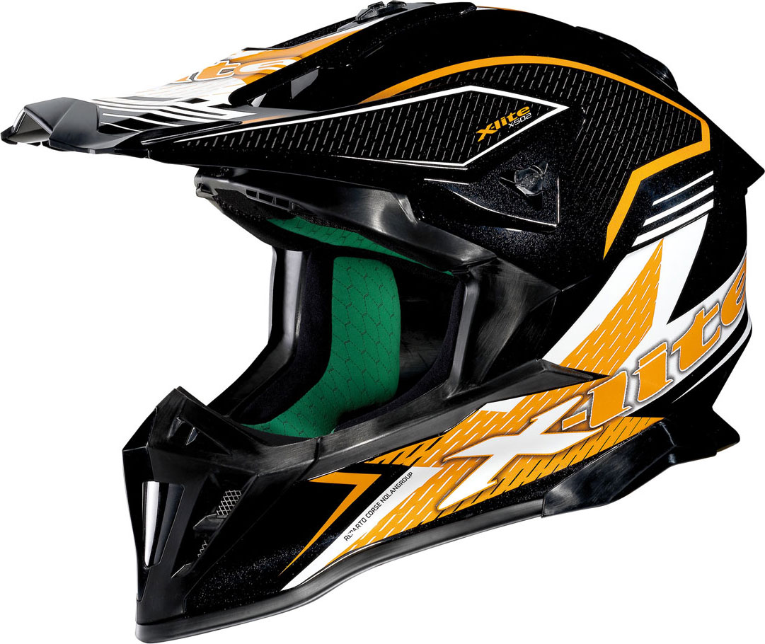 X-Lite Crosshjälm X-502 Backflip Svart/Orange/Vit