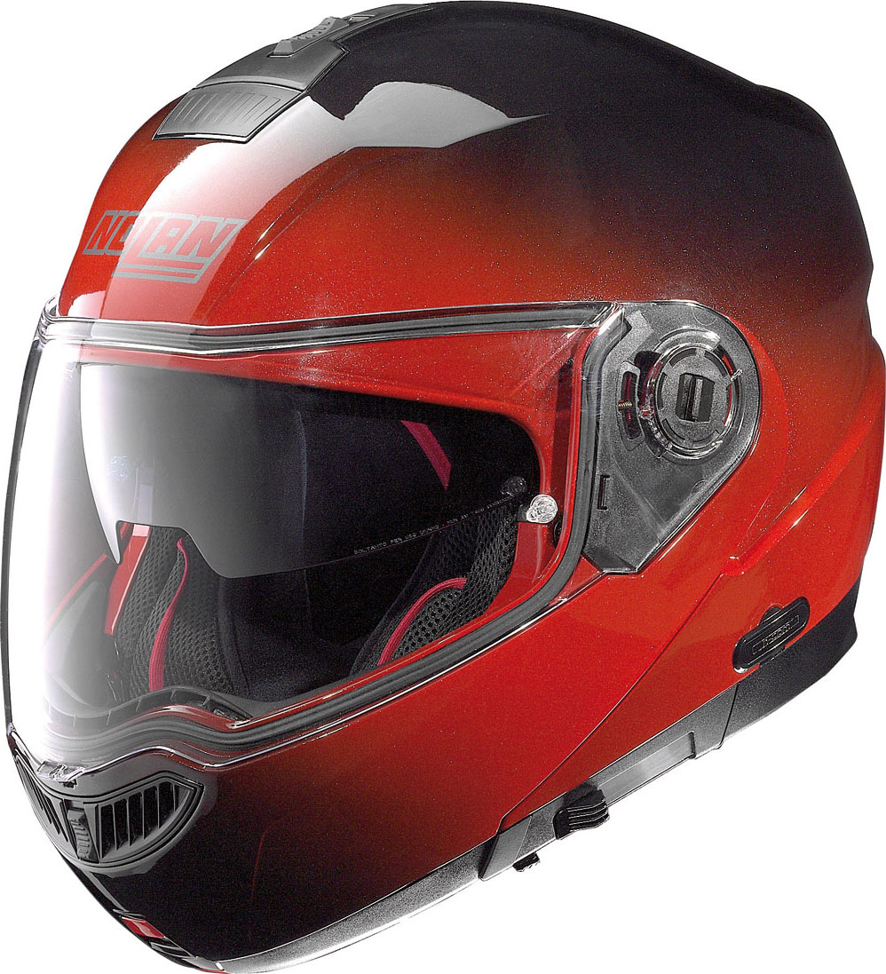 Nolan Hjälm Öppningsbar N104 Fade N-Com Cherry (Röd)