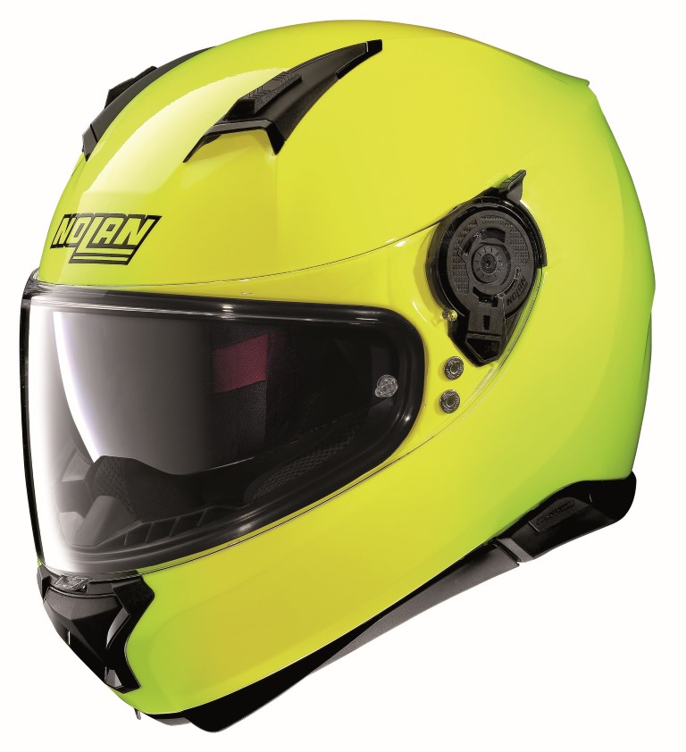 Nolan Hjälm N87 Hi-Visibility N-Com Fluogul