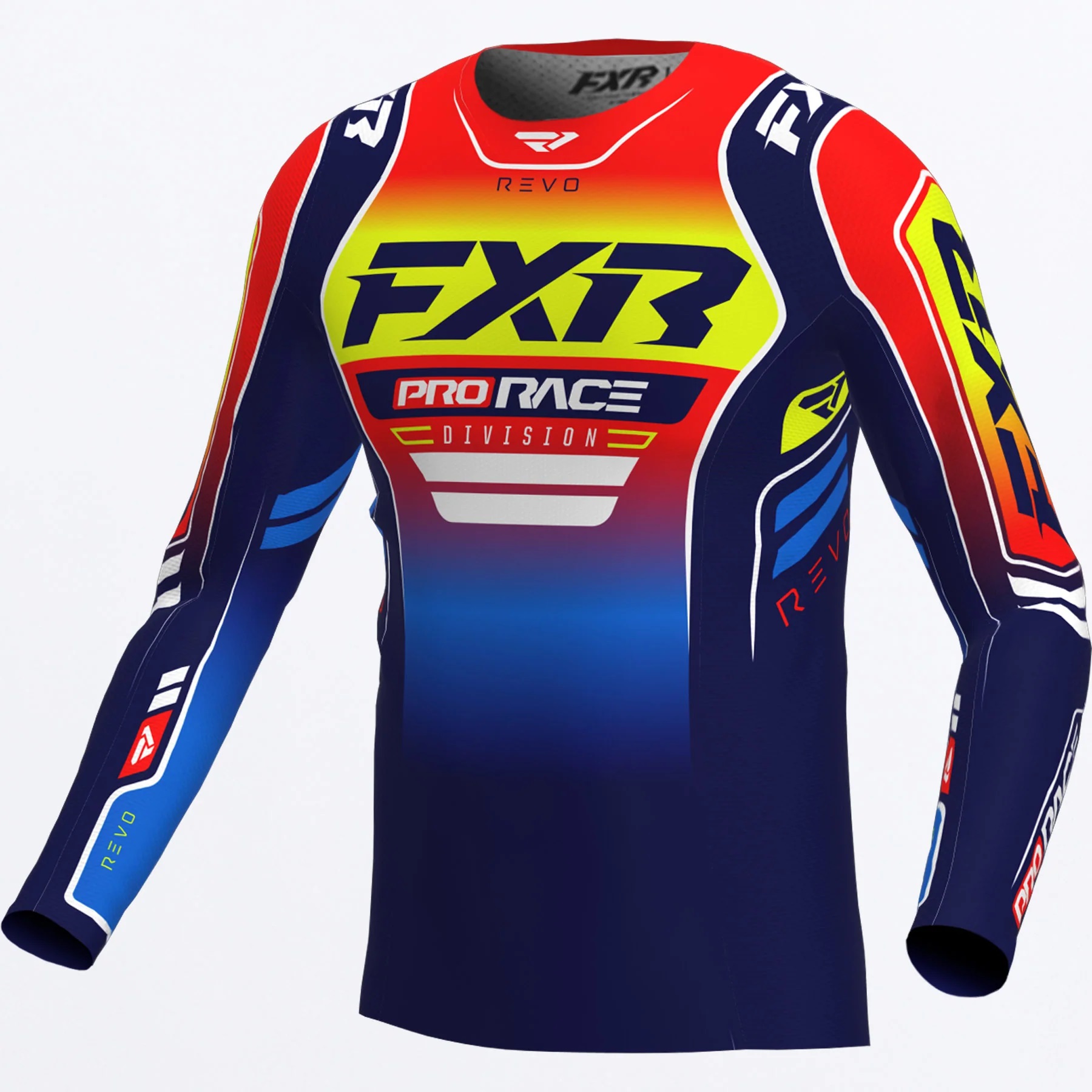 FXR Crosströja Revo Blå/Röd/Gul (Junior)