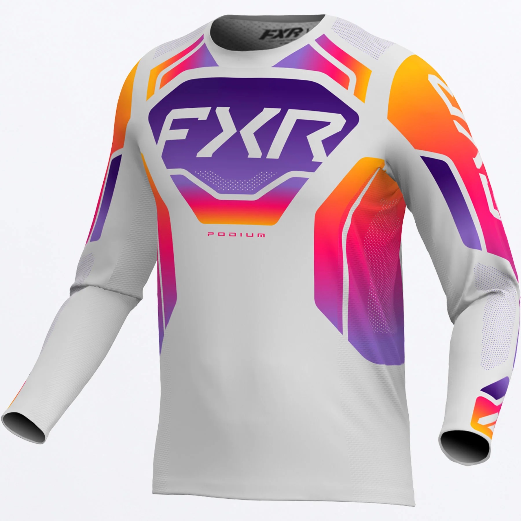 FXR Crosströja Podium Grå/Lila/Orange (Junior)