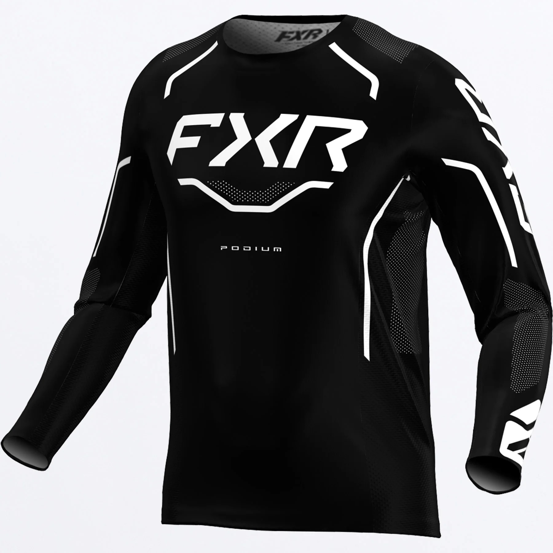 FXR Crosströja Podium Svart/Vit (Junior)