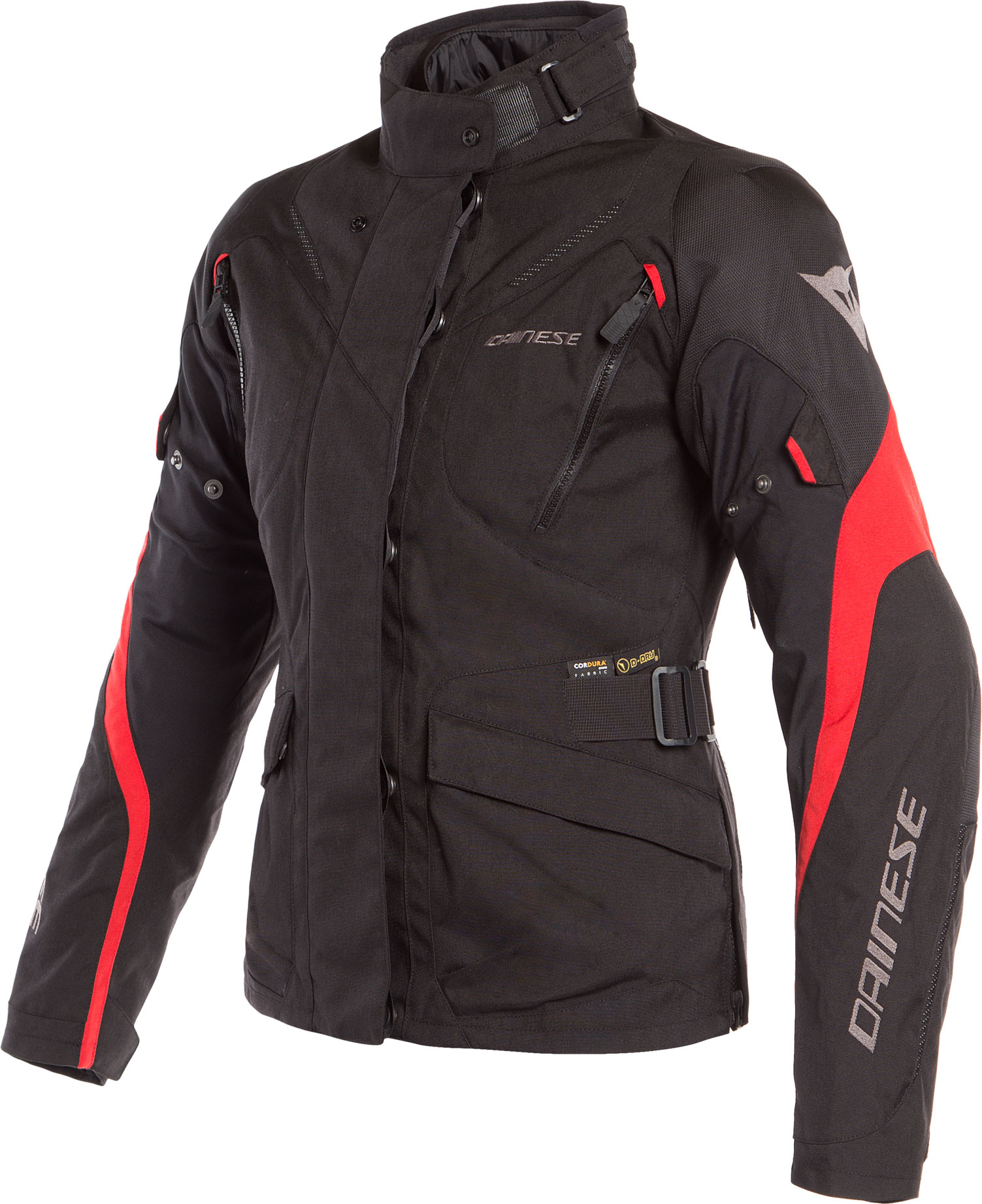 Dainese Allvädersjacka Tempest 2 D-Dry® Svart/Svart/Röd (Dam)