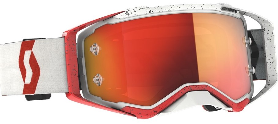 Scott Crossglasögon Prospect Vit/Röd - Orange Spegelglas