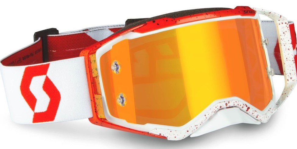 Scott Crossglasögon Prospect Vit/Röd - Orange Spegelglas bild 5