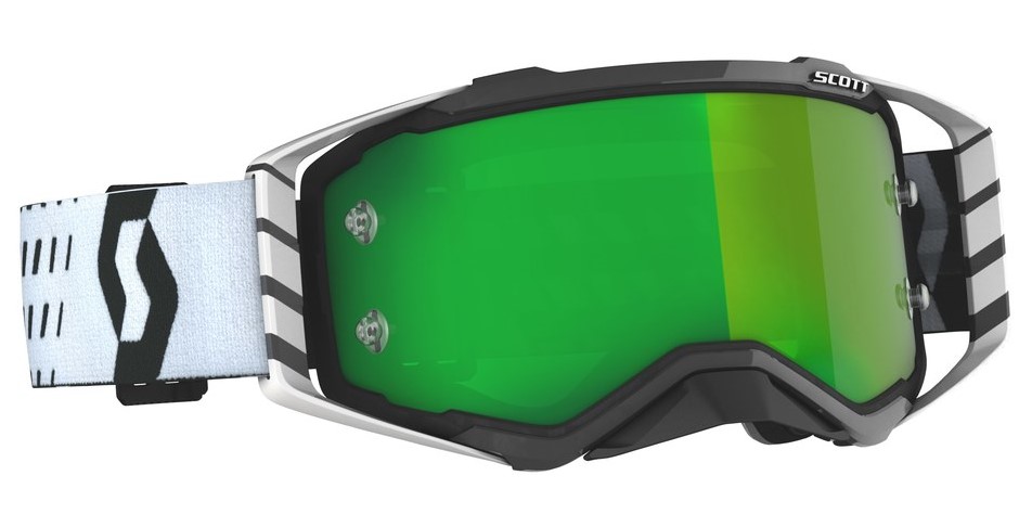 Scott Crossglasögon Prospect Svart/Vit - Grönt spegelglas