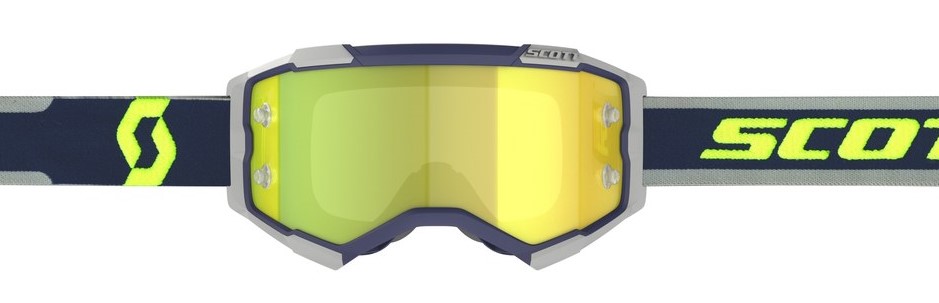 Scott Crossglasögon Fury Blå/Ljusgrå - Gult spegelglas bild 2