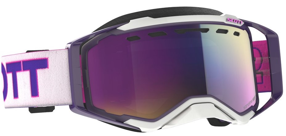 Scott Skoterglasögon Prospect Snow Cross Vit/Lila - Lila/Rosa spegelglas