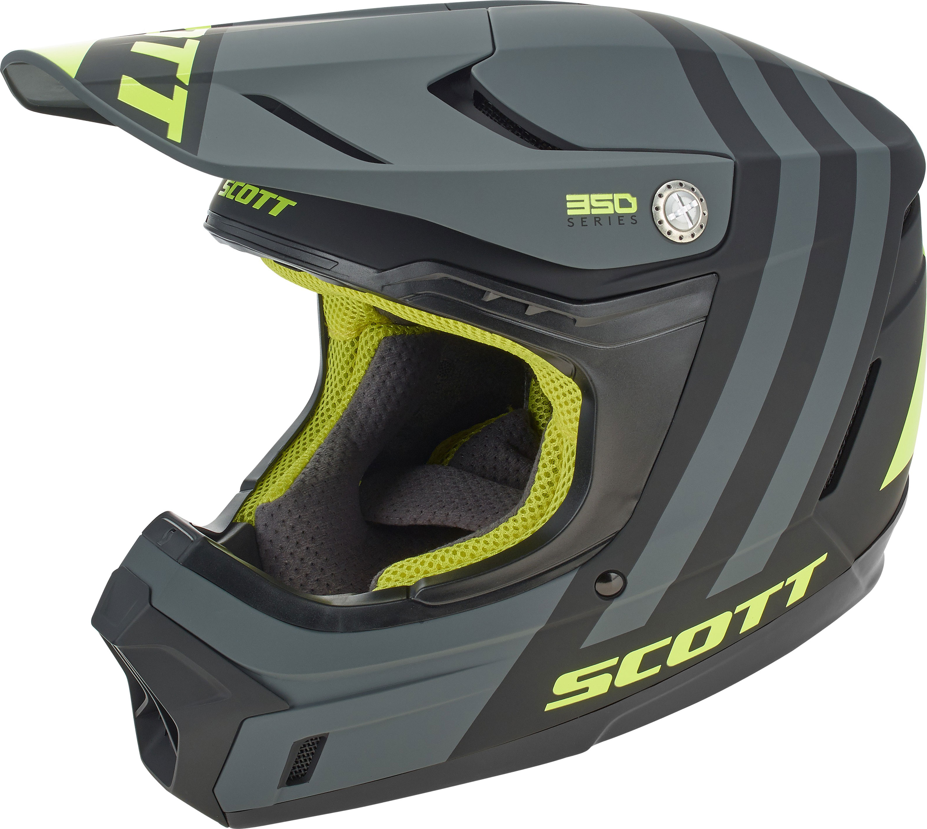 Scott Crosshjälm 350 Evo Plus Dash Svart/Fluogul bild 2