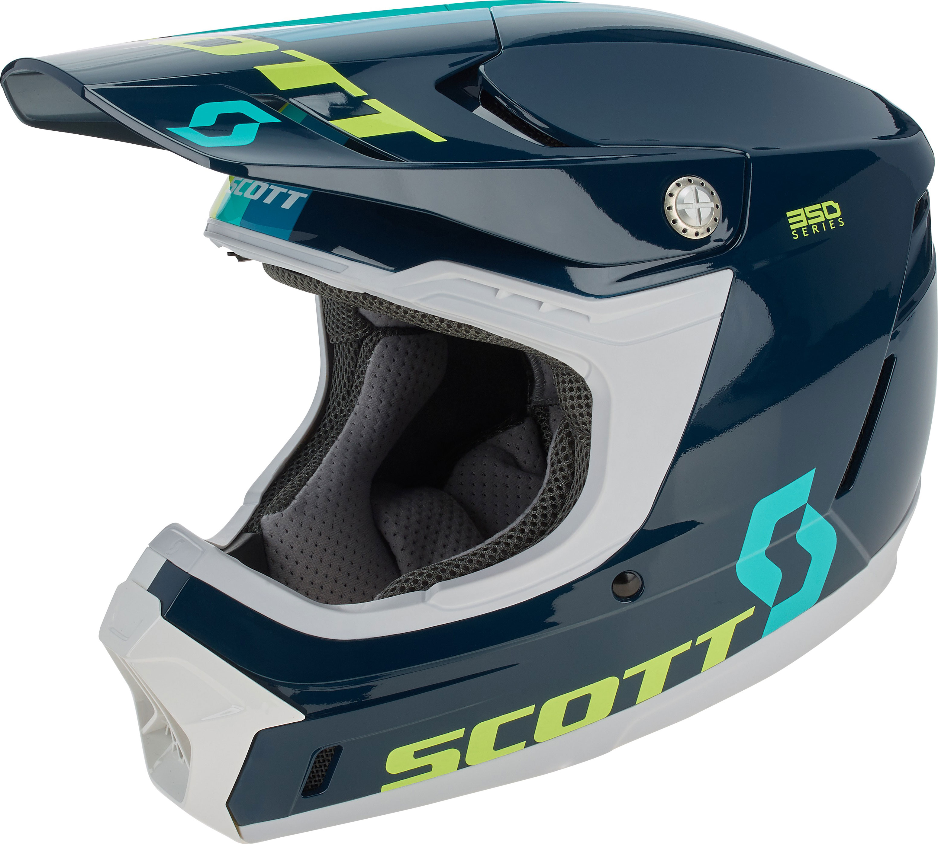 Scott Crosshjälm 350 Evo Plus Track Blå/Teal bild 2