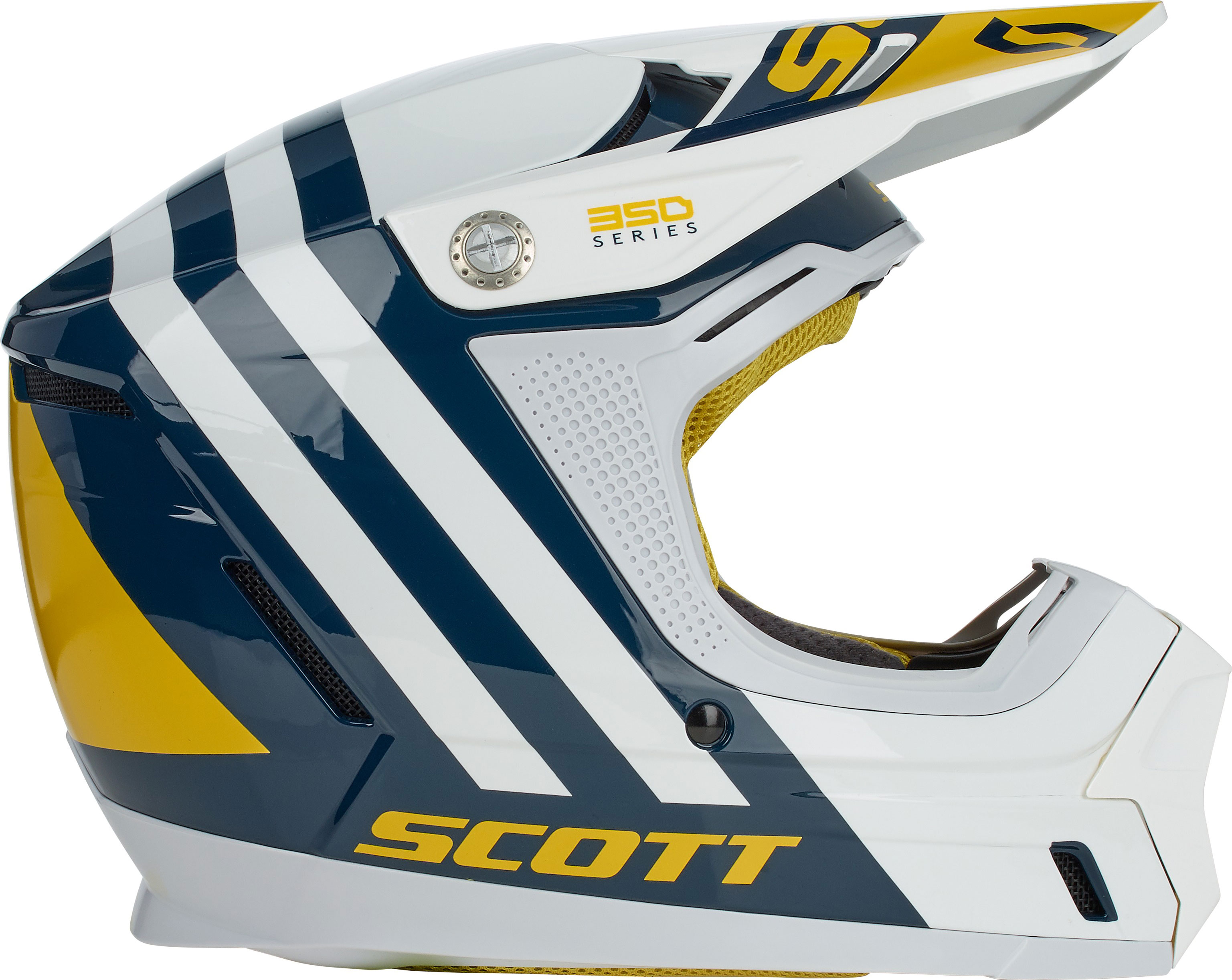 Scott Crosshjälm 350 Evo Plus Dash Junior Mörkblå/Gul bild 4