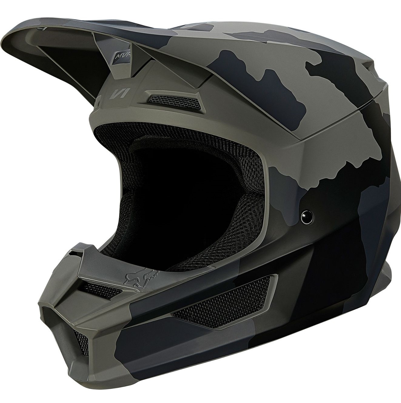 Fox Crosshjälm Junior V1 Trev Svart Camo