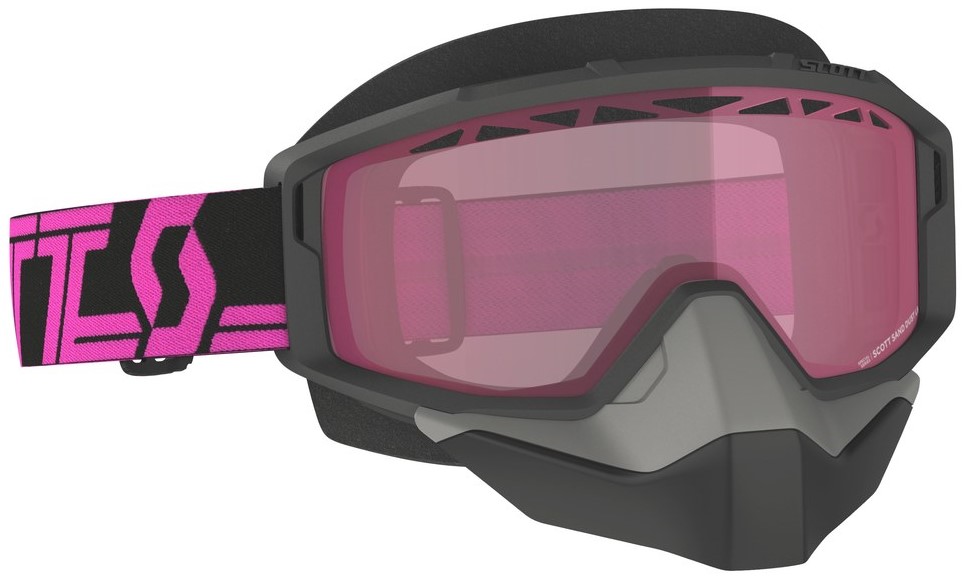 Scott Skoterglasögon Primal Svart/Rosa - Rosa siktskiva