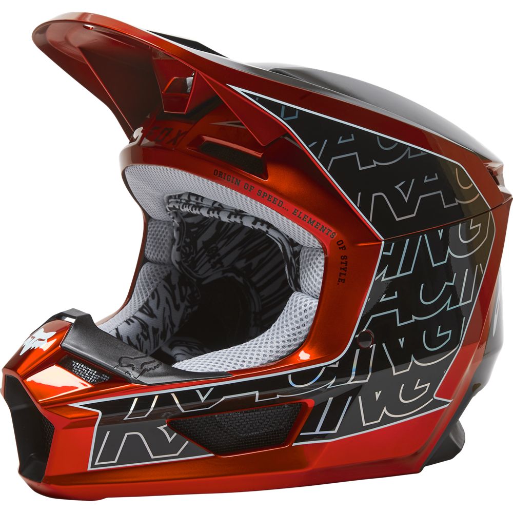 Fox Crosshjälm V1 Peril Röd