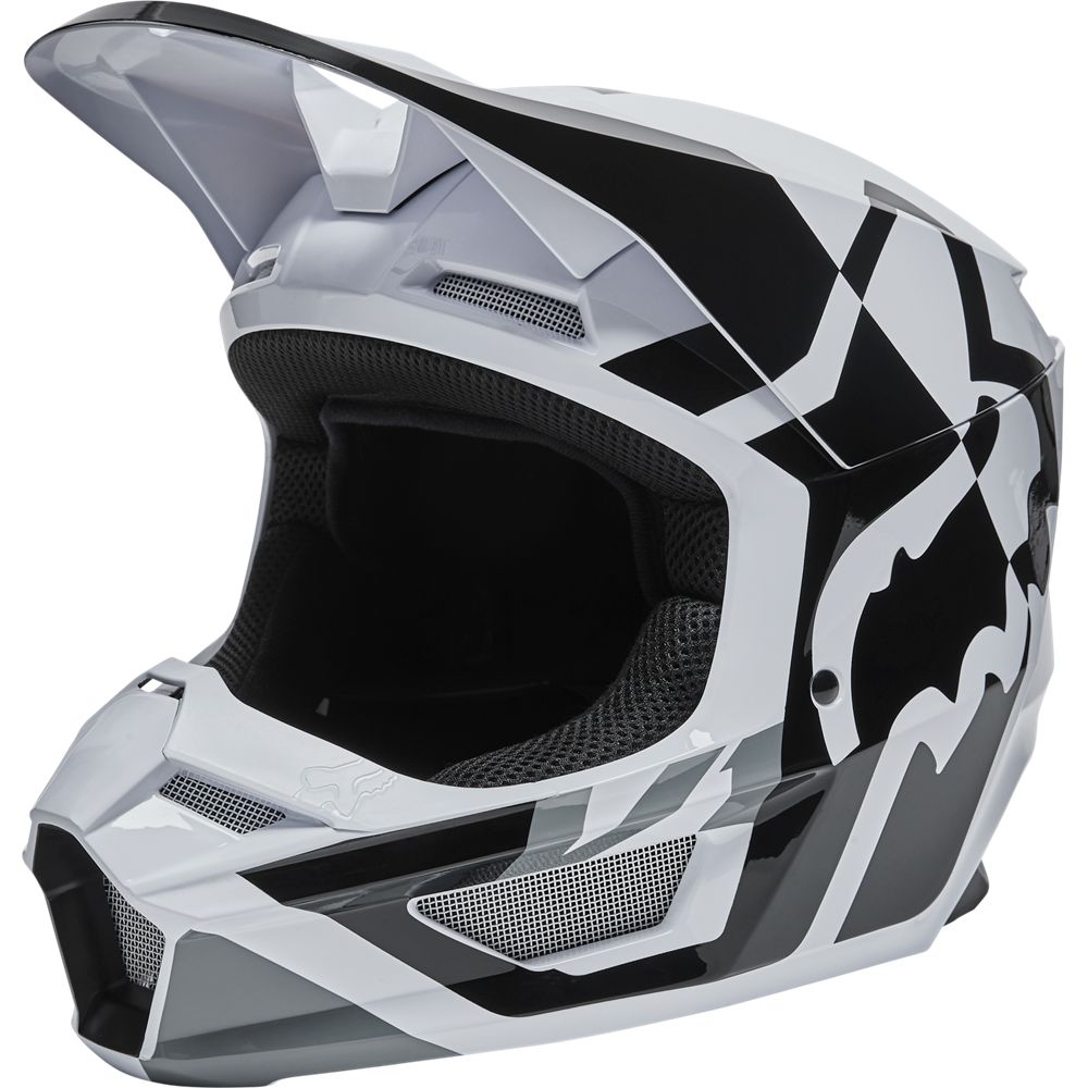 Fox Crosshjälm V1 Lux Vit/Svart