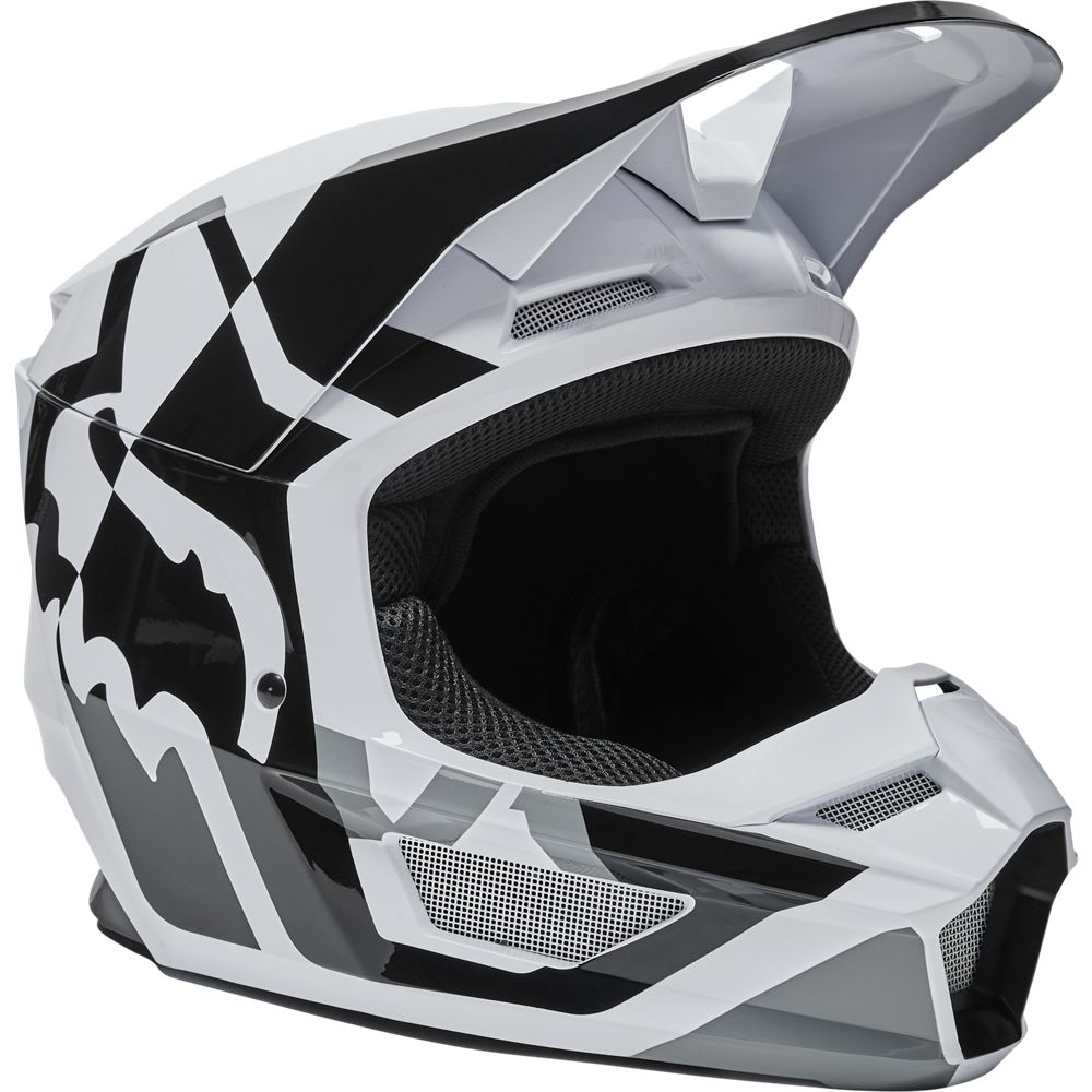 Fox Crosshjälm V1 Lux Vit/Svart bild 2