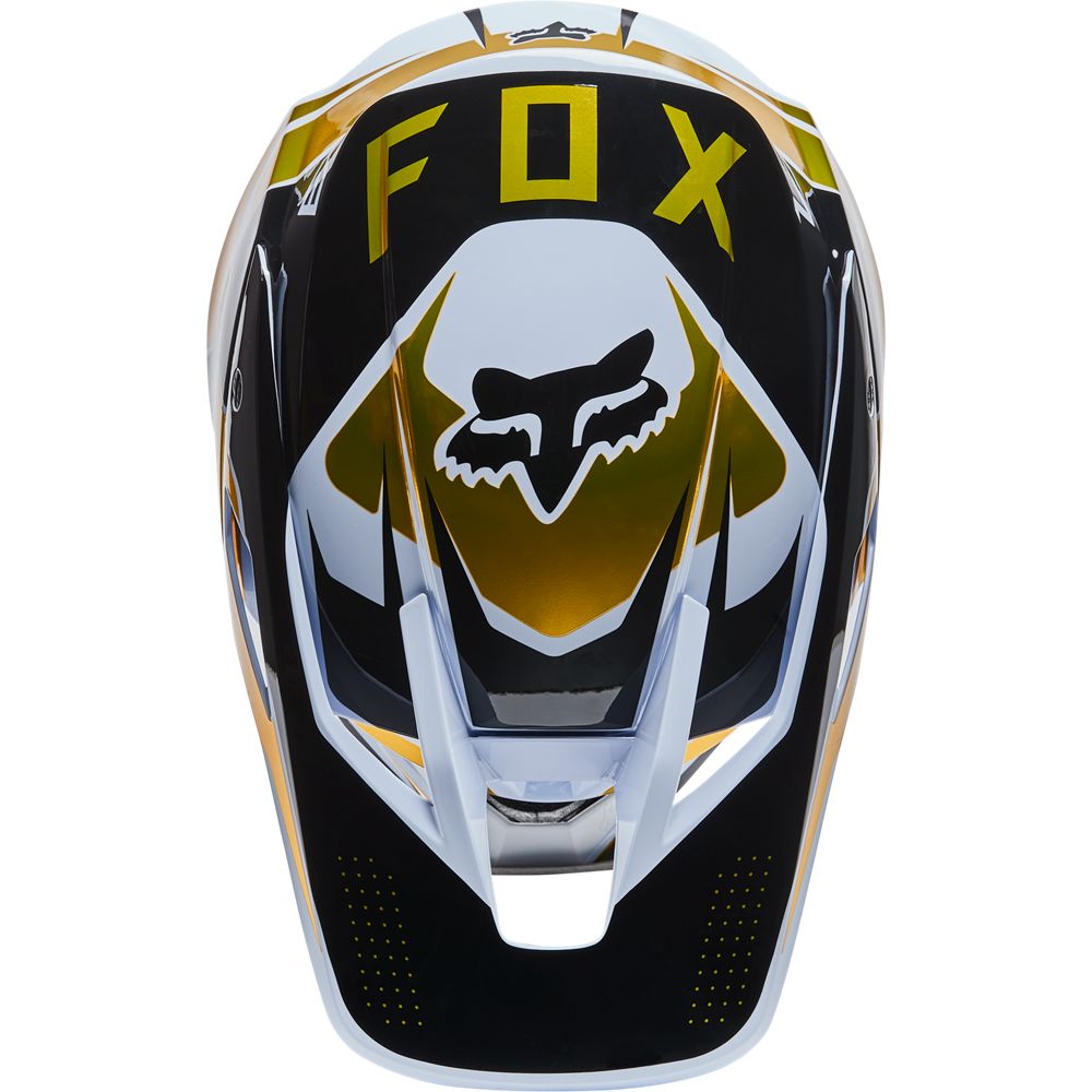 Fox Crosshjälm V3 RS Mirer Vit/Guld bild 3
