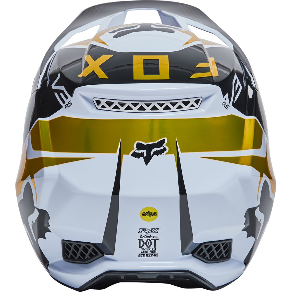 Fox Crosshjälm V3 RS Mirer Vit/Guld bild 4
