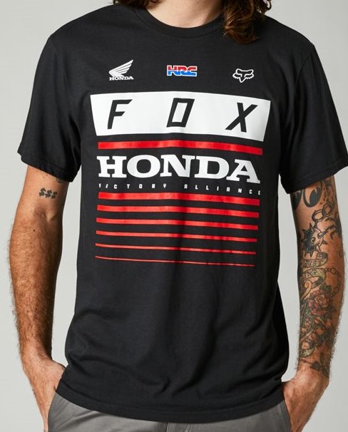 Fox T-Shirt Honda HRC Svart