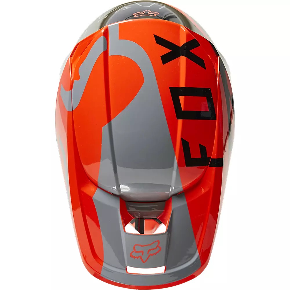 Fox Crosshjälm V1 Skew Orange/Grå (Junior) bild 3