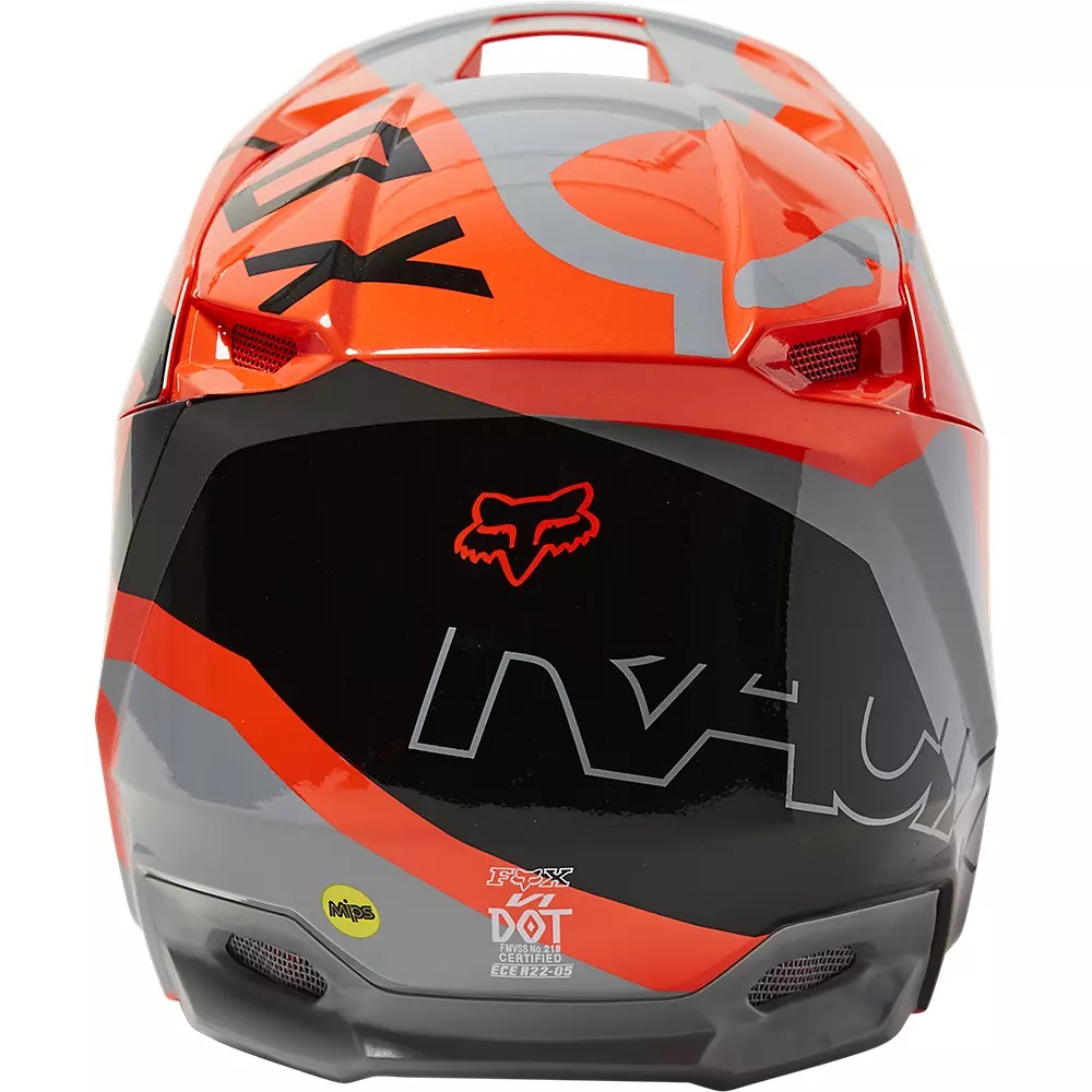 Fox Crosshjälm V1 Skew Orange/Grå (Junior) bild 4