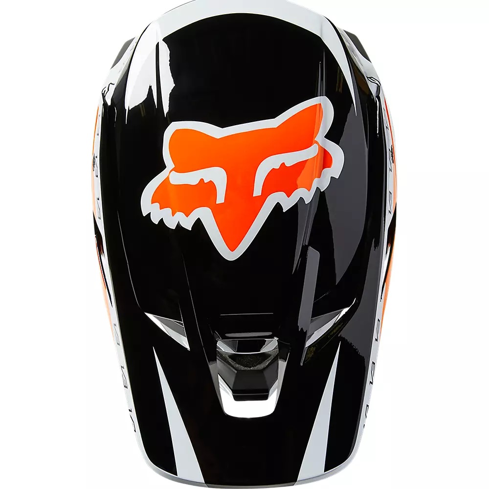 Fox Crosshjälm V3 RS Dvide Svart/Orange bild 3