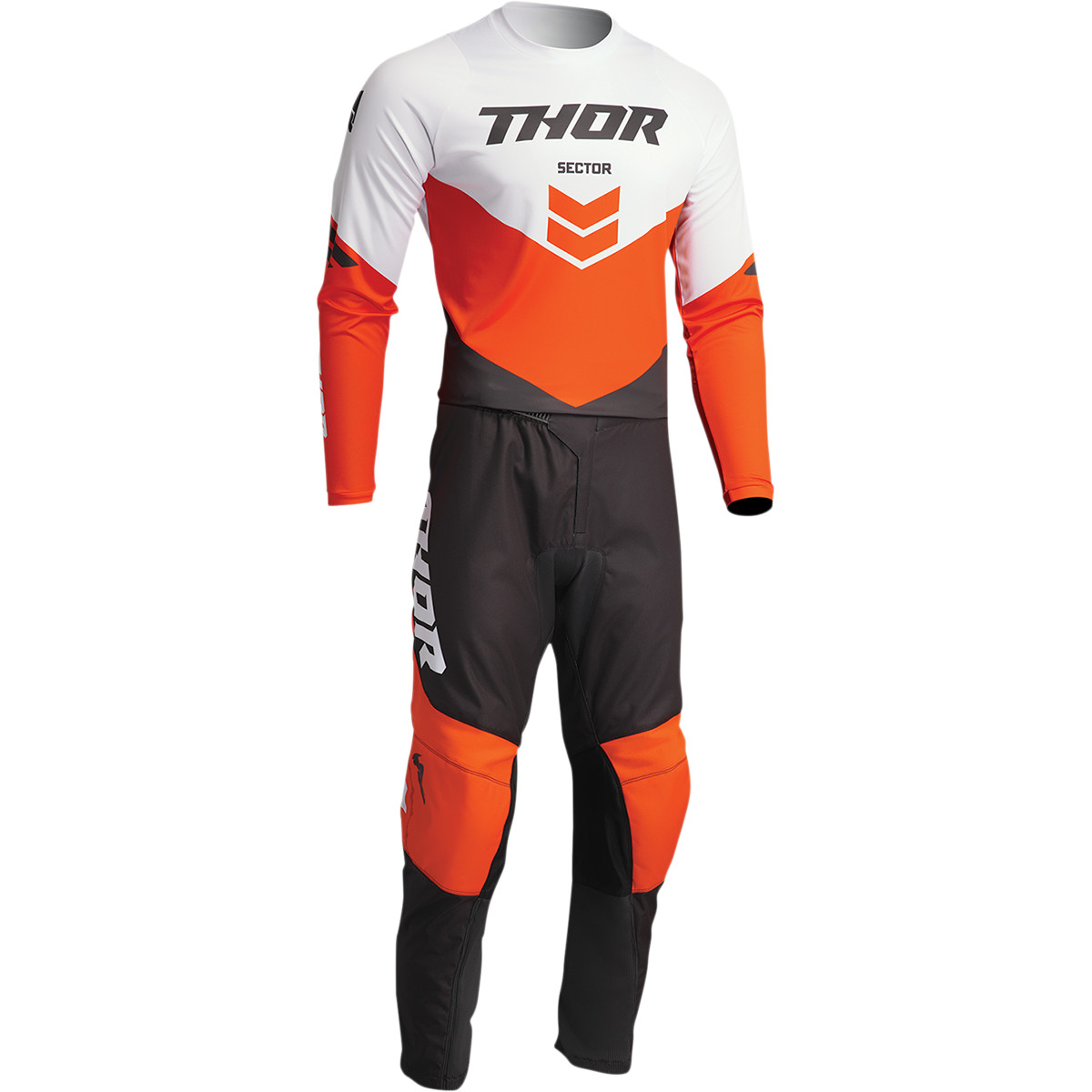 Thor Crosströja Sector Chev Vit/Orange (Junior) bild 3