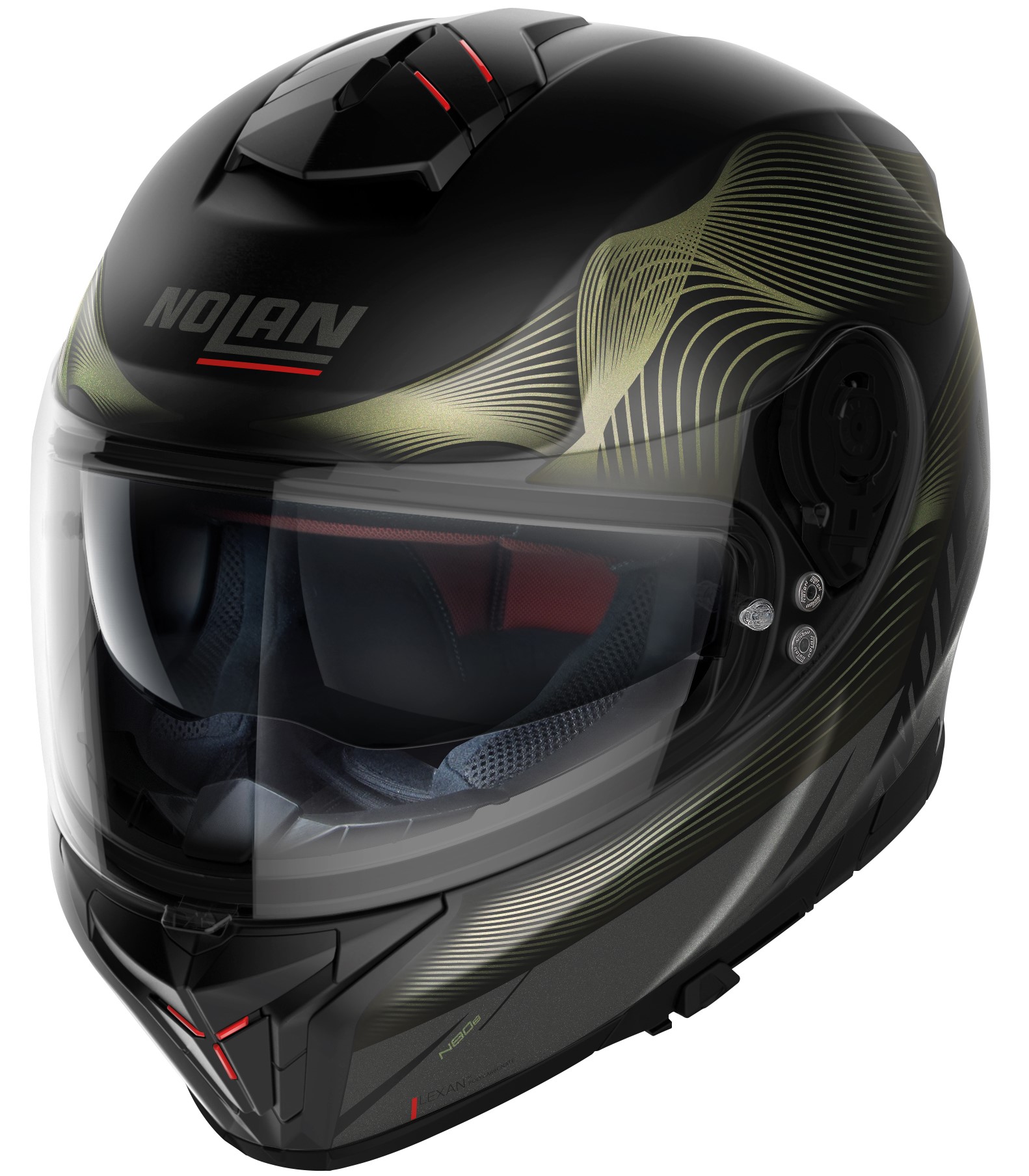 Nolan Hjälm N80-8 Powerglide N-Com Mattsvart/Guld