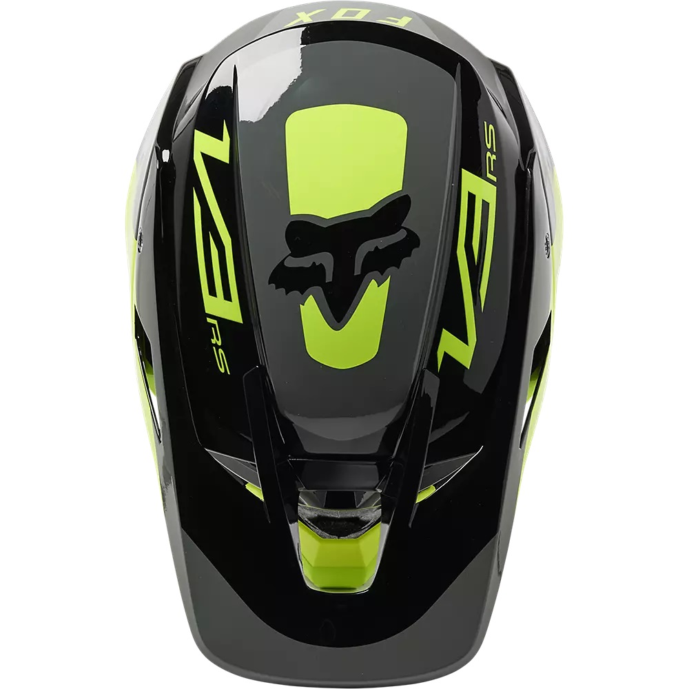 Fox Crosshjälm V3 RS EFEKT Svart/Fluogul bild 3