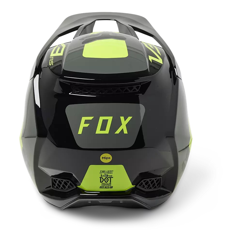 Fox Crosshjälm V3 RS EFEKT Svart/Fluogul bild 5