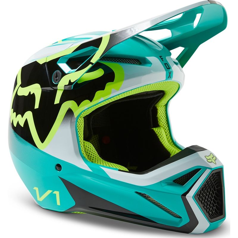 Fox Crosshjälm V1 LEED Teal (Junior)