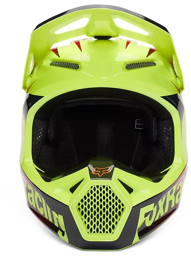 Fox Crosshjälm V1 STATK Röd/Fluogul bild 4