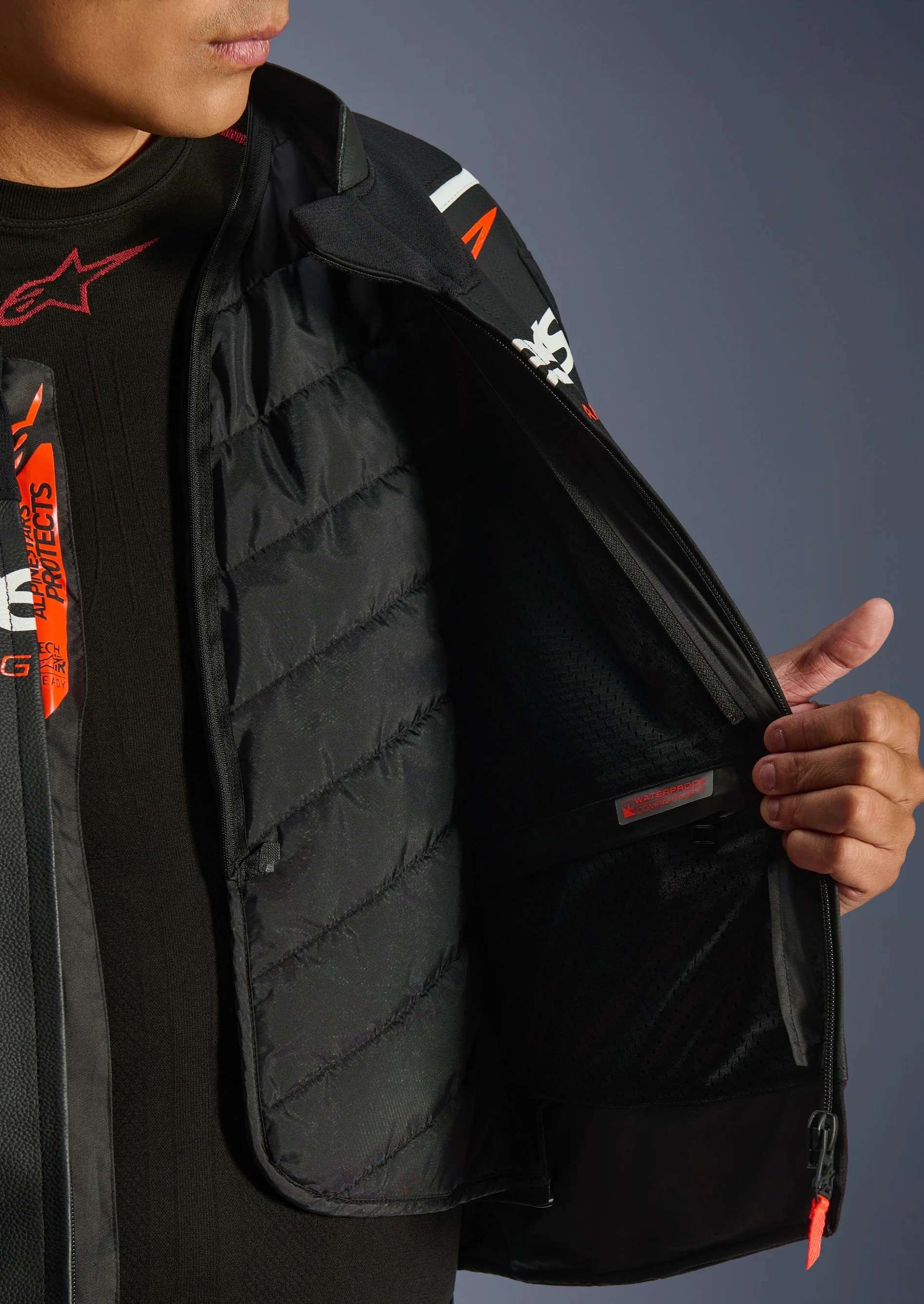 Alpinestars Skinnjacka GP Force v2 Svart/Vit bild 3