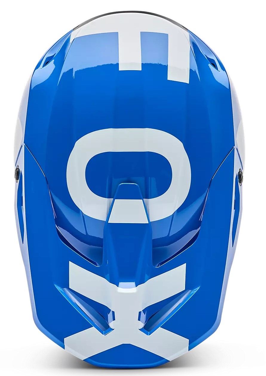 Fox Crosshjälm V1 Shield Blå/Vit (Junior) bild 2