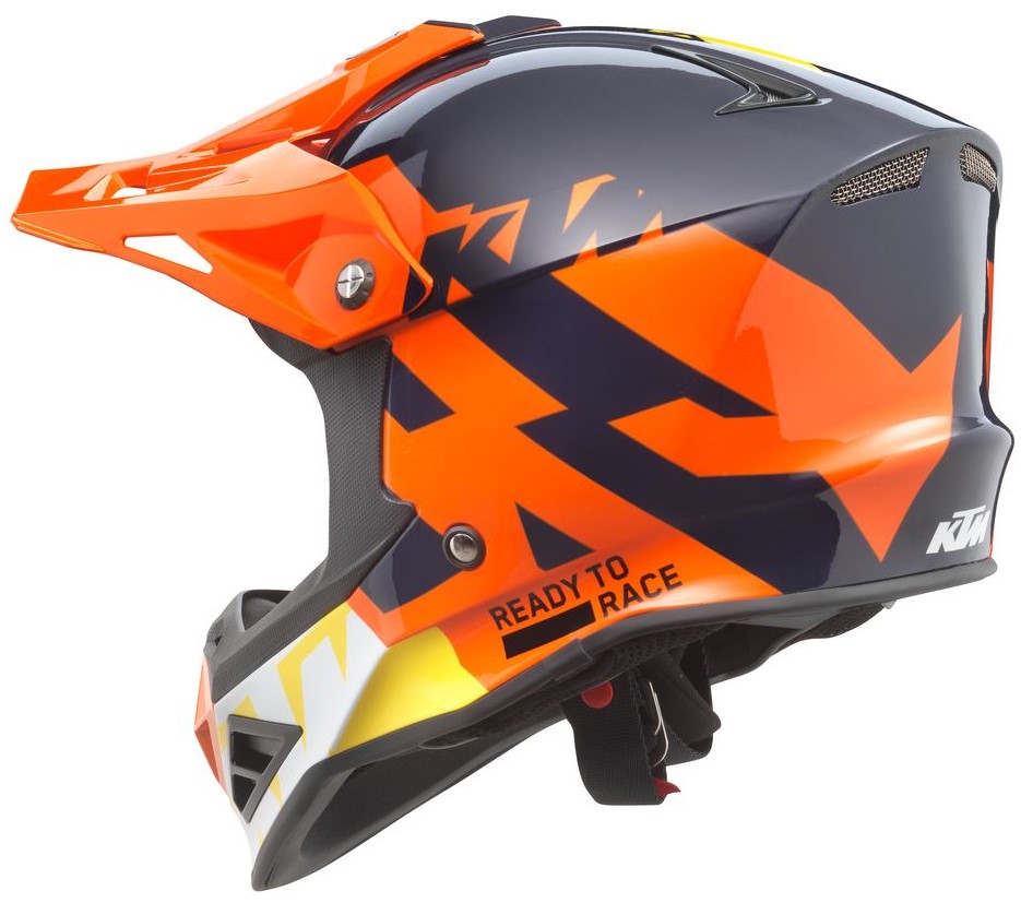 KTM Crosshjälm Dynamic FX Orange/Blå (Junior) bild 2
