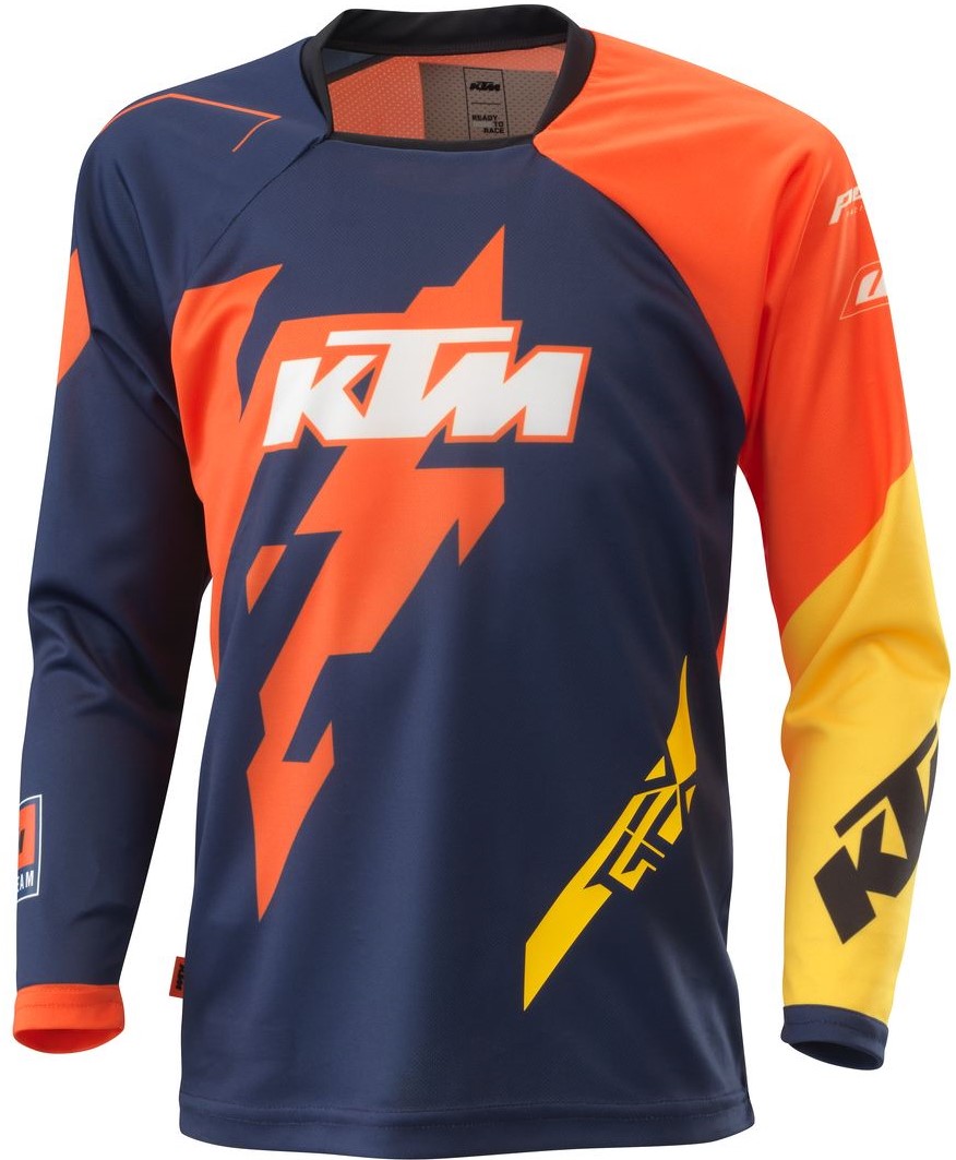 KTM Crosströja Gravity-FX Replica Blå/Orange/Gul (Junior)