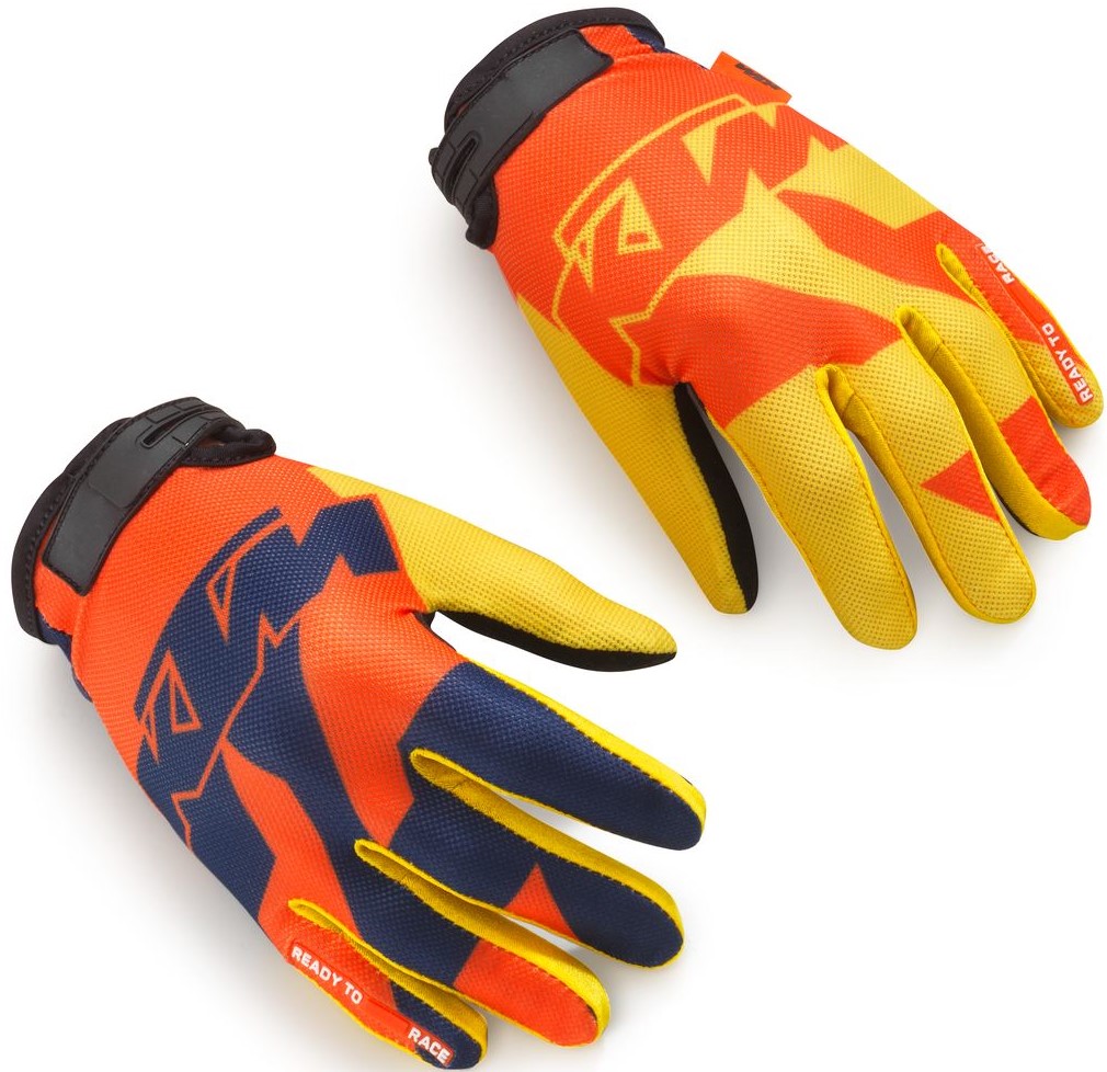 KTM Crosshandskar Gravity-FX Replica Blå/Orange/Gul (Junior)