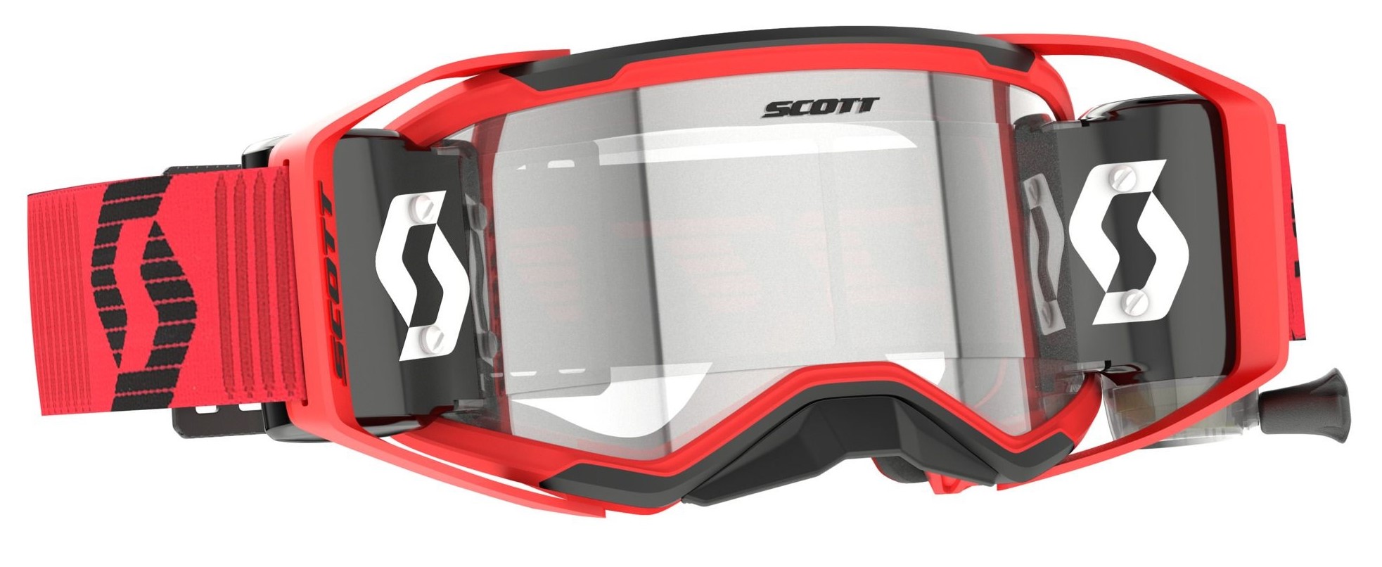 Scott Crossglasögon Prospect 2.0 Roll-Off Röd - Klart glas